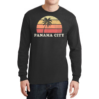 Panama City Beach Fl Vintage 70s Retro Throwback Design Long Sleeve Shirts | Artistshot