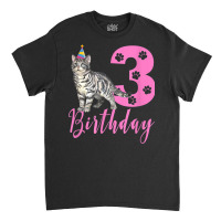 Cute American Shorthair 3th Birthday Classic T-shirt | Artistshot