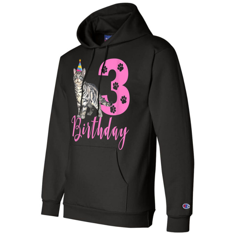 Cute American Shorthair 3th Birthday Champion Hoodie by Newart | Artistshot