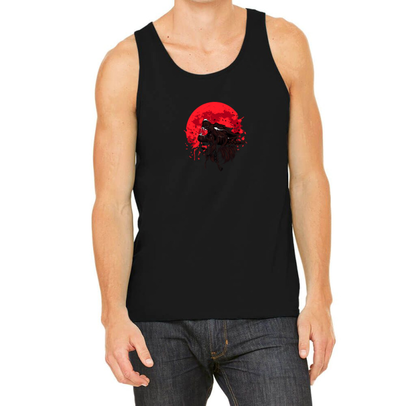 Angry Werewolf On Red Blood Moon Tank Top by Olodzn | Artistshot