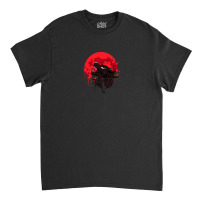 Angry Werewolf On Red Blood Moon Classic T-shirt | Artistshot