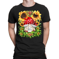 Toadstool Gnome For Women Sunflower Mom Cute Mushroom Lover T-shirt | Artistshot