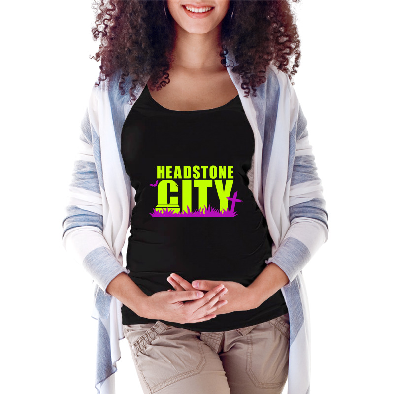 Headstone City Maternity Scoop Neck T-shirt by laurynvanhoose | Artistshot