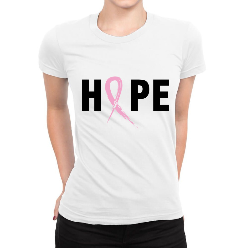 Hope Cancer Awareness (black) Ladies Fitted T-Shirt by New Spirit | Artistshot