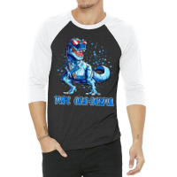 Type 1 Diabetes Awareness Ribbon T1d T Rex Dinosaur Boys 3/4 Sleeve Shirt | Artistshot