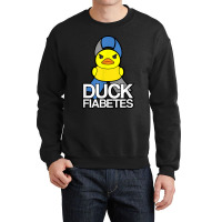 Type 1 Diabetes Duck Fiabetes T1d Awareness Crewneck Sweatshirt | Artistshot