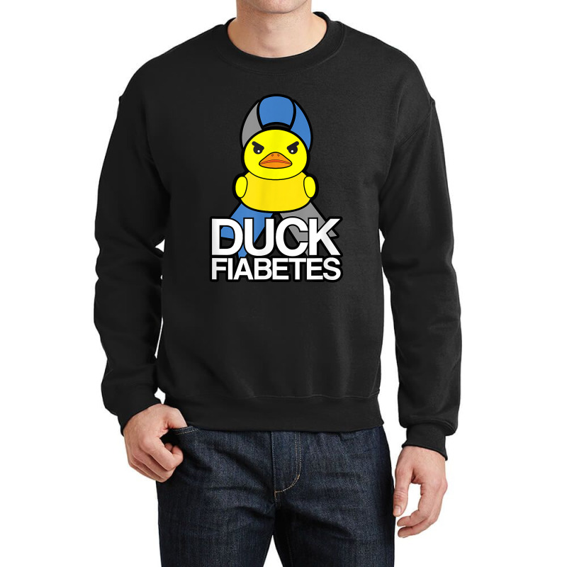 Type 1 Diabetes Duck Fiabetes T1d Awareness Crewneck Sweatshirt | Artistshot