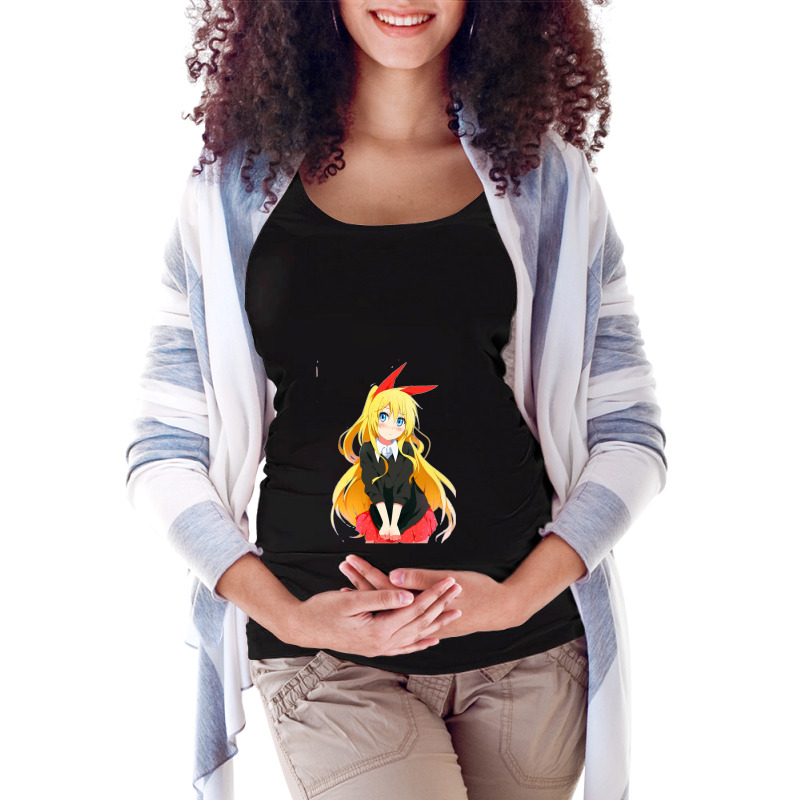 Anime Nisekoi Anime Girl Maternity Scoop Neck T-shirt by cm-arts | Artistshot