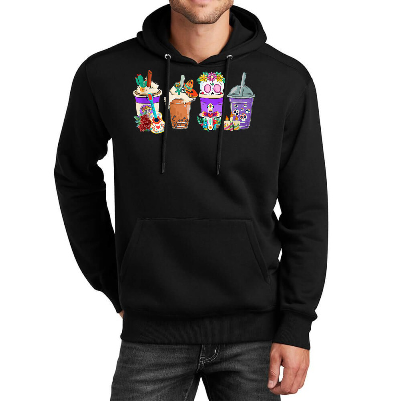 Funny Mexican Coffee Cups Calavera Dia De Muertos Halloween Tank Top Unisex Hoodie by cm-arts | Artistshot