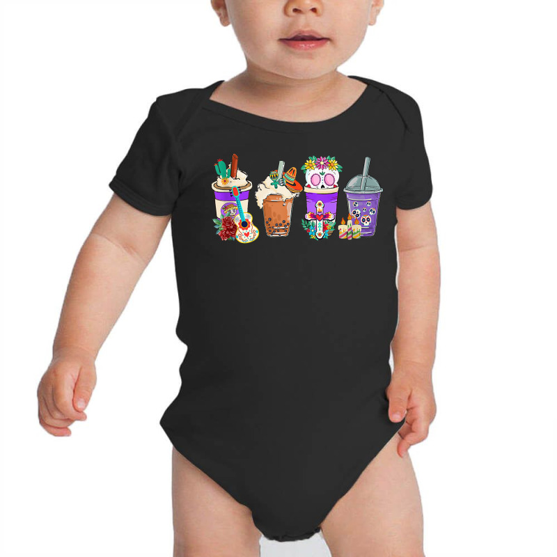 Funny Mexican Coffee Cups Calavera Dia De Muertos Halloween Tank Top Baby Bodysuit by cm-arts | Artistshot