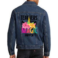 Teachers Make Magic Happen Men Denim Jacket | Artistshot