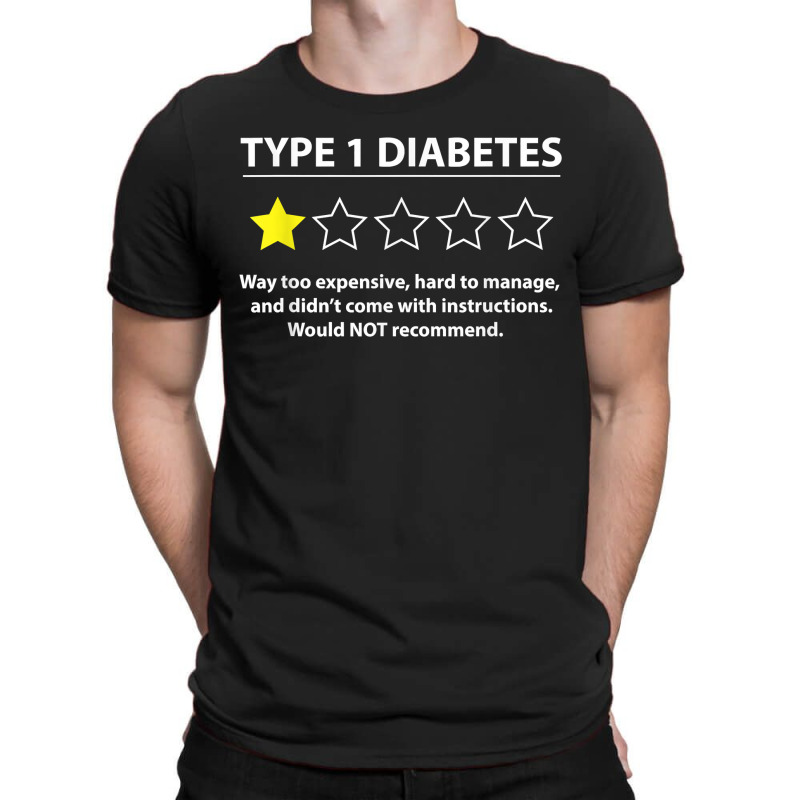 Type 1 Diabetes T1d One Star Rating Funny Awareness T-shirt | Artistshot