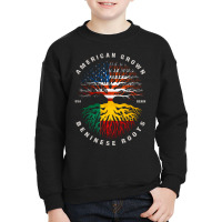 American Grown Beninese Roots Benin Flag Youth Sweatshirt | Artistshot