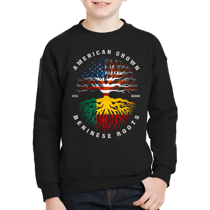 American Grown Beninese Roots Benin Flag Youth Sweatshirt by moteestyle | Artistshot