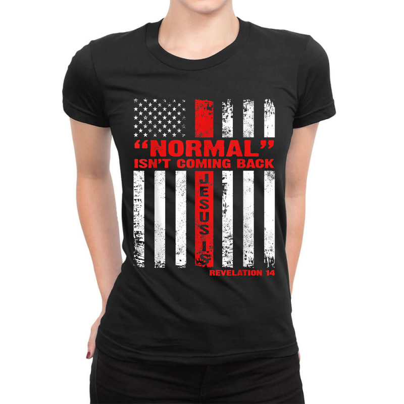 Normal Isn't Coming Back But Jesus Is Revelation 14 Costume T-shirt Ladies Fitted T-Shirt by cm-arts | Artistshot