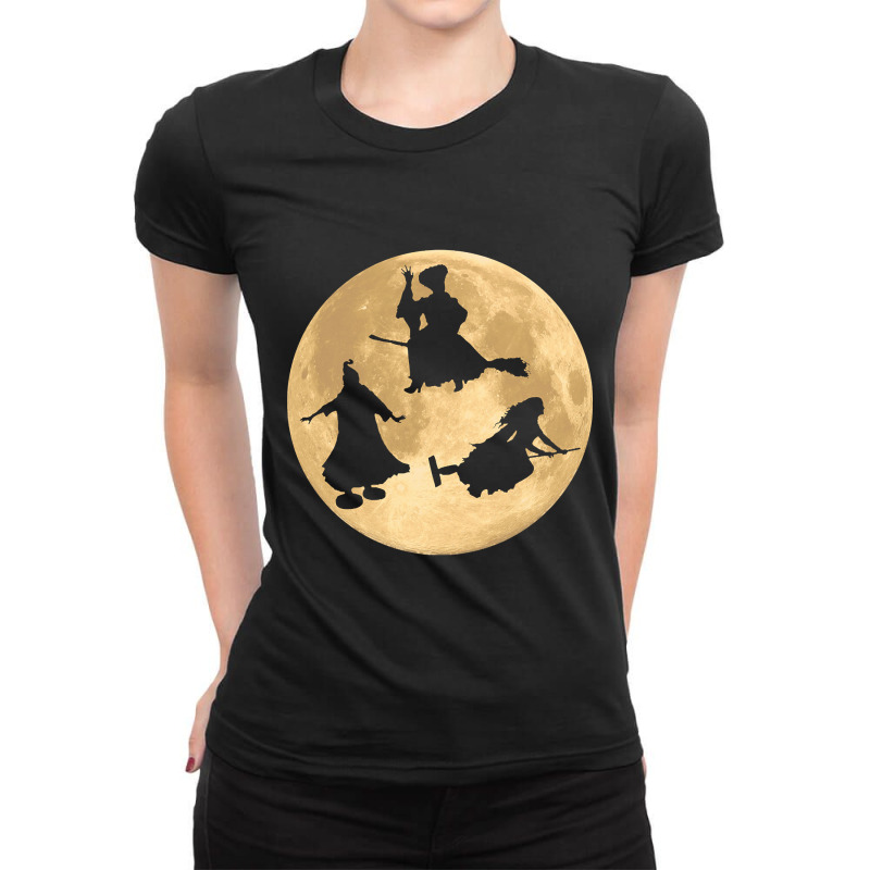 Hocus Pocus Moon Ladies Fitted T-Shirt by laurynvanhoose | Artistshot