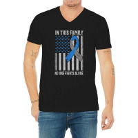 Usa Flag Diabetes Type 1 Awareness Family Support V-neck Tee | Artistshot