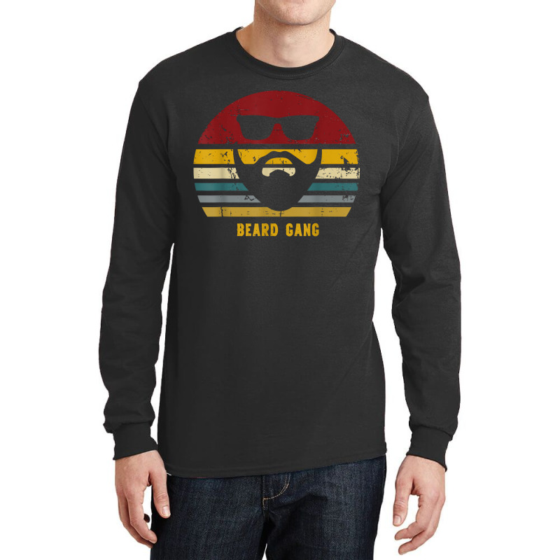 Vintage Beard Gang Funny Bearded Present Long Sleeve Shirts | Artistshot