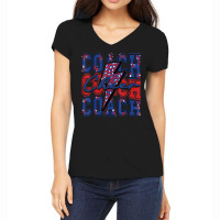 Cheer Coach Lightning Bolt Cheer Leopard Blue Red Women's V-neck T-shirt | Artistshot