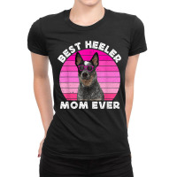 Blue Heeler Mom For Women Retro Blue Australian Cattle Dog Ladies Fitted T-shirt | Artistshot