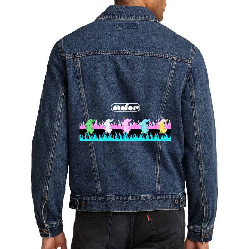 Newjeans Bunnies  Amp  Flames Men Denim Jacket | Artistshot