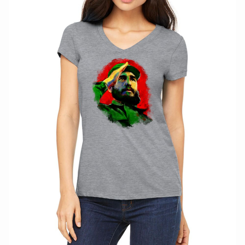 Fidel Castro Pullover Hoodie Women's V-Neck T-Shirt by cm-arts | Artistshot