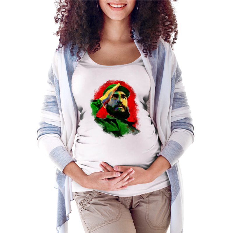 Fidel Castro Pullover Hoodie Maternity Scoop Neck T-shirt by cm-arts | Artistshot