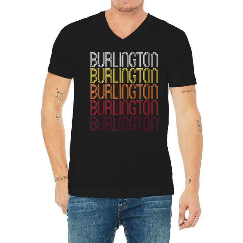 Burlington, Nc  Vintage Style North Carolina T Shirt V-neck Tee | Artistshot