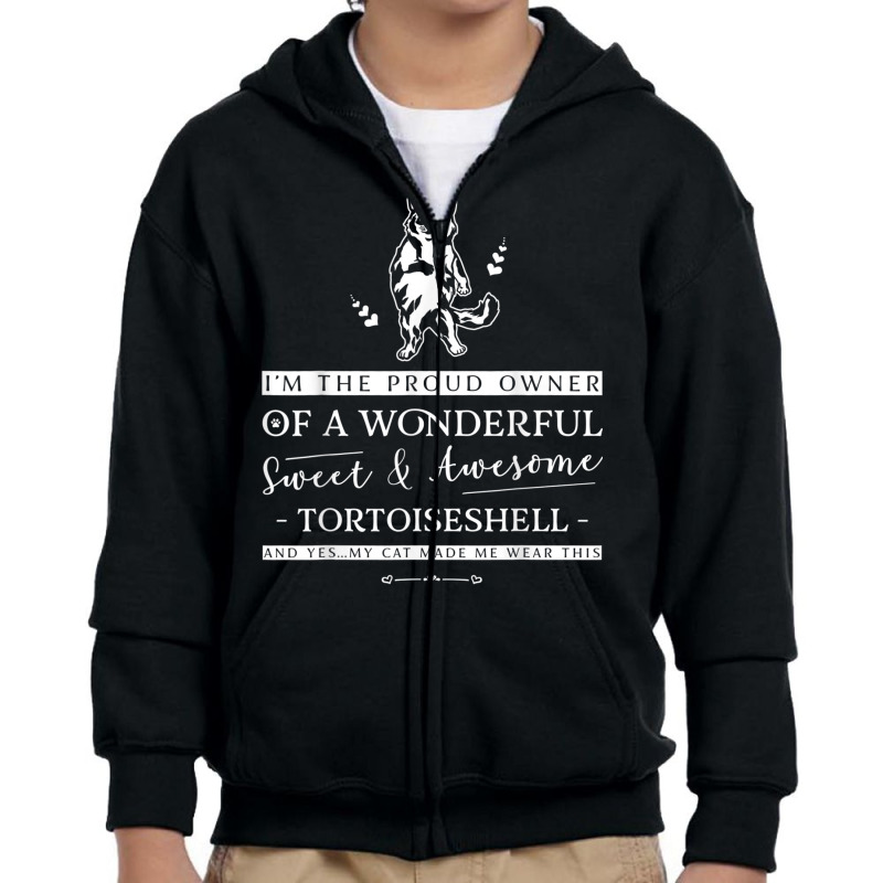 Tortoiseshell Cat Christmas Or Birthday Gift Youth Zipper Hoodie by cm-arts | Artistshot