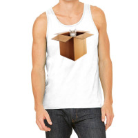 Funny Cat In A Big Cardboard Box For Cat Owners T Shirt Tank Top | Artistshot