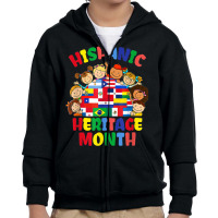 Hispanic Heritage Month Latin American Flag Kids Youth Zipper Hoodie | Artistshot