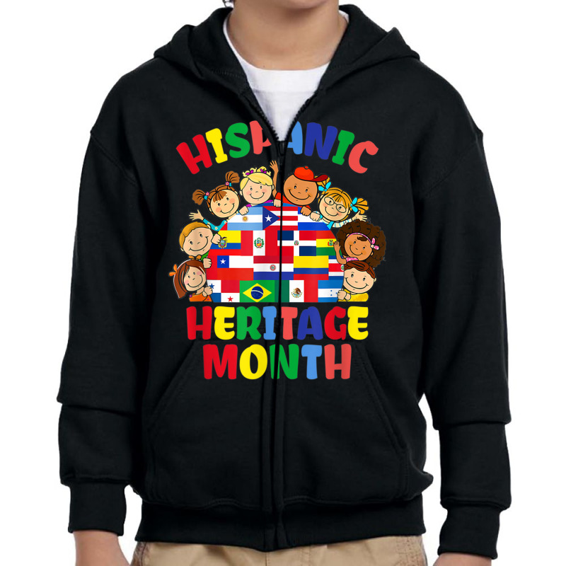 Hispanic Heritage Month Latin American Flag Kids Youth Zipper Hoodie by TopShirts | Artistshot