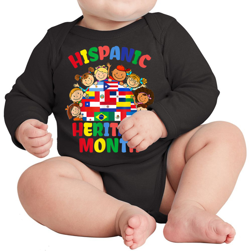 Hispanic Heritage Month Latin American Flag Kids Long Sleeve Baby Bodysuit by TopShirts | Artistshot