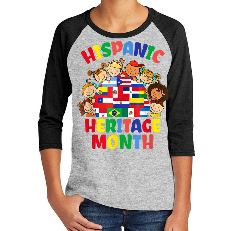 Hispanic Heritage Month Latin American Flag Kids Youth 3/4 Sleeve by TopShirts | Artistshot