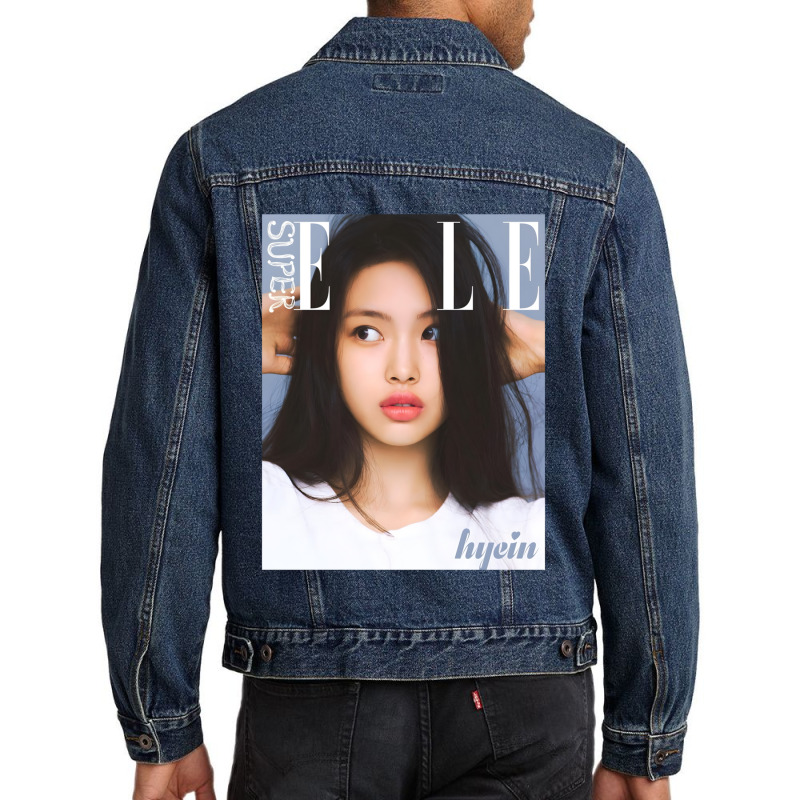 Newjeans Hyein X Elle Men Denim Jacket | Artistshot