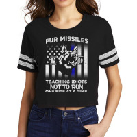 Fur Missiles Teaching Idiots Not To Run K9 Police Dog T Shirt Scorecard Crop Tee | Artistshot