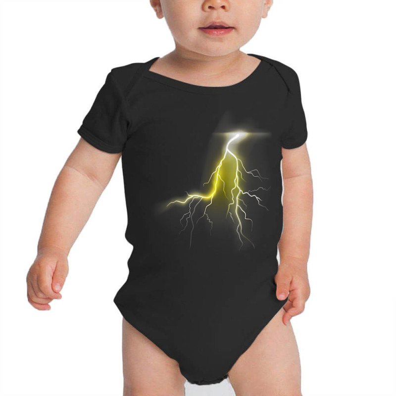 Lightning T Shirt Thunder Lightning Bolt Storm Cloud Strikes Baby Bodysuit by cm-arts | Artistshot