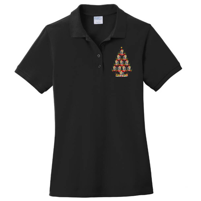 Funny Xmas Holiday Yorkshire Terrier Dog Christmas Tree Ladies Polo Shirt by Shirts | Artistshot