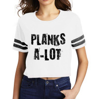 Planks A Lot Funny Work Out Distressed Trending Sweatshirt Scorecard Crop Tee | Artistshot