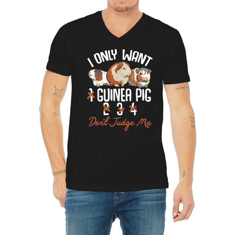 I Only Want 1 Maybe 2 Or 3 Or 4 Guinea Pigs Don't Judge Me V-neck Tee | Artistshot