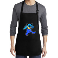 Blue Grateful Dancing Hippie Classic Rock Dead Bear Medium-length Apron | Artistshot