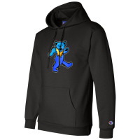 Blue Grateful Dancing Hippie Classic Rock Dead Bear Champion Hoodie | Artistshot