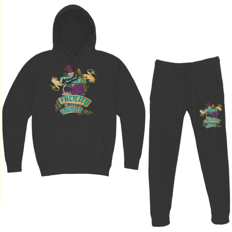 Facility Engineer Inked Skull Tattoo Backside Design Hoodie & Jogger set by Bestdesigns | Artistshot