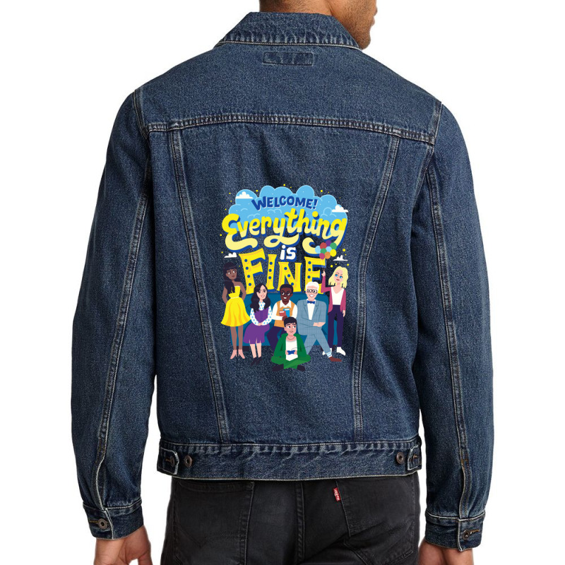 Everything Is Fine The Good Place Men Denim Jacket | Artistshot