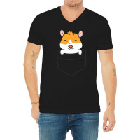 Guinea Pig In A Pocket Cute Pocket Guinea Pig V-neck Tee | Artistshot