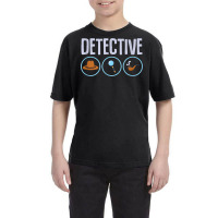 Detective Hat Magnifying Glass Pipe Detective Investigator Youth Tee | Artistshot