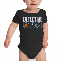 Detective Hat Magnifying Glass Pipe Detective Investigator Baby Bodysuit | Artistshot