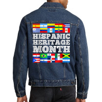 Hispanic Heritage Month Latin American Countries Flags Men Denim Jacket | Artistshot