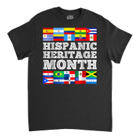 Hispanic Heritage Month Latin American Countries Flags Classic T-shirt | Artistshot