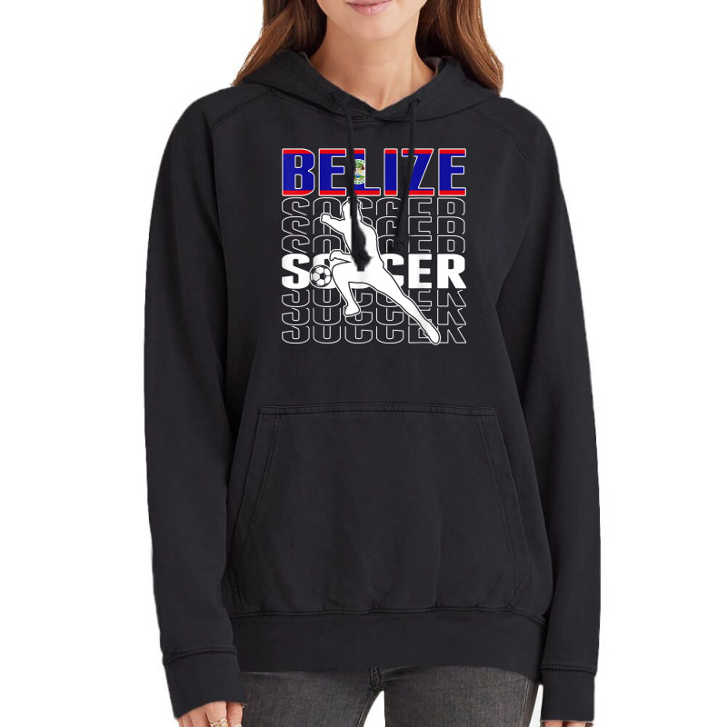 Belize Soccer Fans Jersey   Belizean Flag Football Lovers Vintage Hoodie | Artistshot